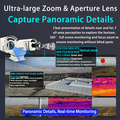 Fire Detection Camera Border Control 25km Laser Ranging IP66 Compliant Industrial PTZ Camera Factory