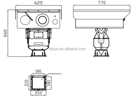 Outdoor IP Multispectral PTZ Security Thermal Camera With 1080 Resolution Night Vision Forest Fire Prevention