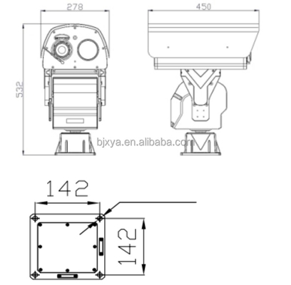 Thermal & Optical Bi-spectrum Forest Fire Detection PTZ Camera 72x Optical Zoom Long Range Thermal Ptz Camera