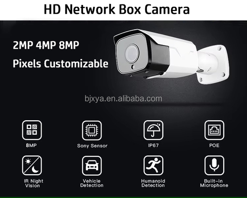 8Mp 4K Bullet Cctv Camera Outdoor Ip Security Cameras POE Power Supply, Night Vision, Motion Capture Network Camera