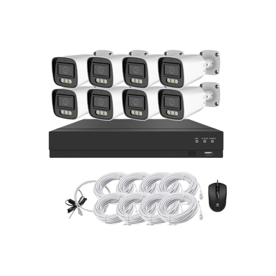 8MP 8CH PoE NVR Kit 4K IP CCTV Security Cameras Waterproof IP66 Outdoor PTZ Style Night Vision Face Recognition  12V Power OEM