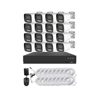 8MP 8CH PoE NVR Kit 4K IP CCTV Security Cameras Waterproof IP66 Outdoor PTZ Style Night Vision Face Recognition  12V Power OEM