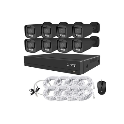 8MP 8CH PoE NVR Kit 4K IP CCTV Security Cameras Waterproof IP66 Outdoor PTZ Style Night Vision Face Recognition  12V Power OEM