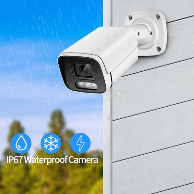 8MP 8CH PoE NVR Kit 4K CCTV IP Security Cameras Waterproof IP66 Outdoor PTZ Style Night Vision Face Recognition  12V Power OEM