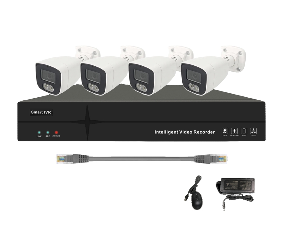 8MP 8CH PoE NVR Kit 4K CCTV IP Security Cameras Waterproof IP66 Outdoor PTZ Style Night Vision Face Recognition  12V Power OEM